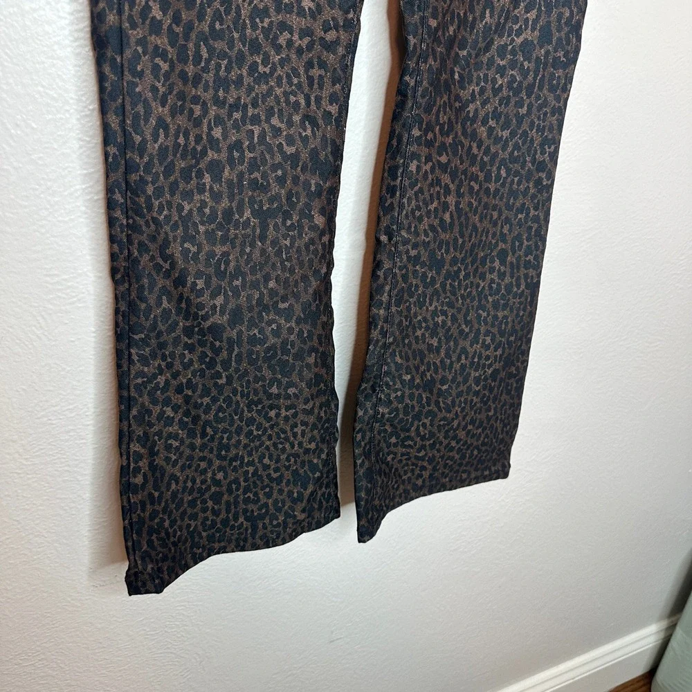 Anthropologie Pilcro High-Rise Animal Print Flare Jeans Leopard Flare Size 27